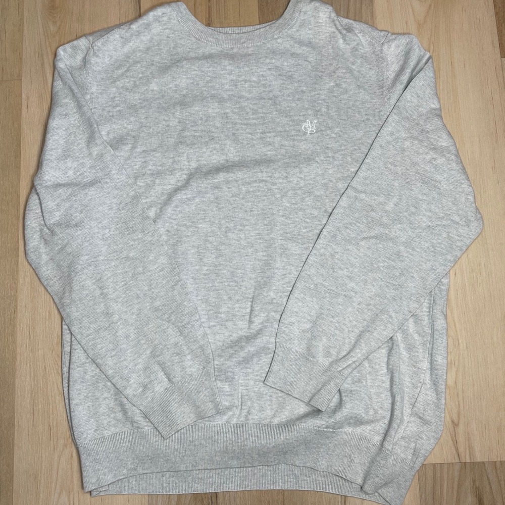 Marc O'Polo Mens XXL Light Grey Organic Cotton Viscose Crew Neck Sweater
